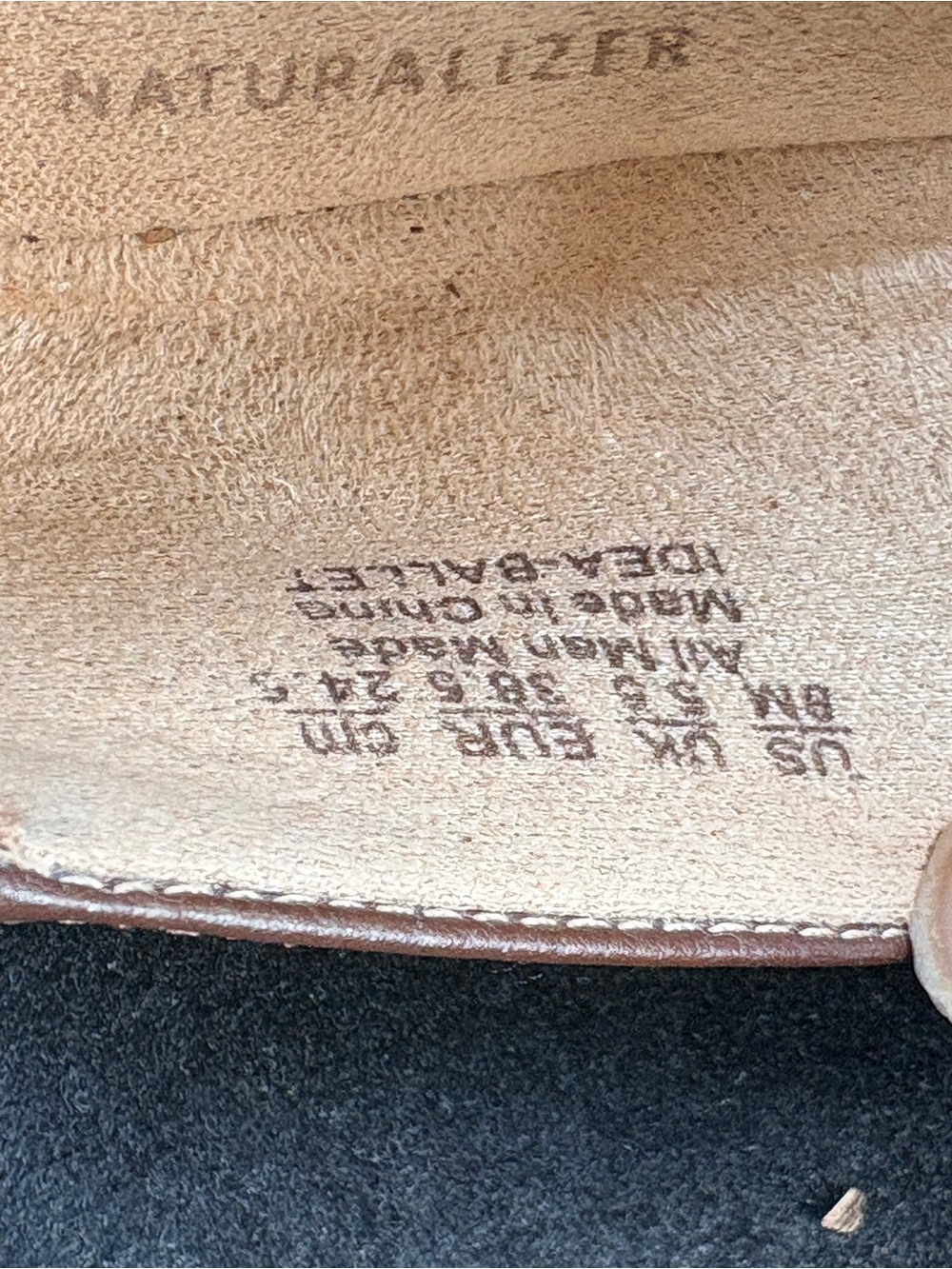 SOUL Naturalizer "Idea" Ballet Flats – Cognac Brown Size - Picture 3 of 7